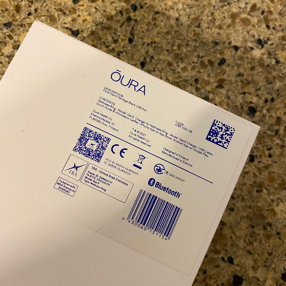 Oura 3G Black Heritage Sz8